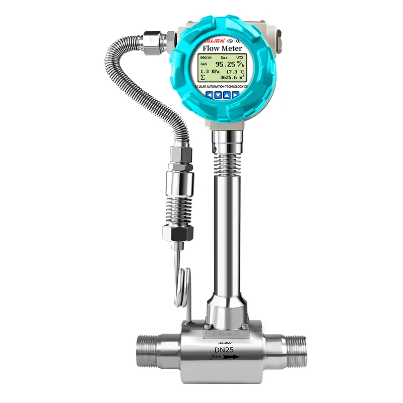 vortex flow meters with temperature pressure compensation for water flow rate monitor